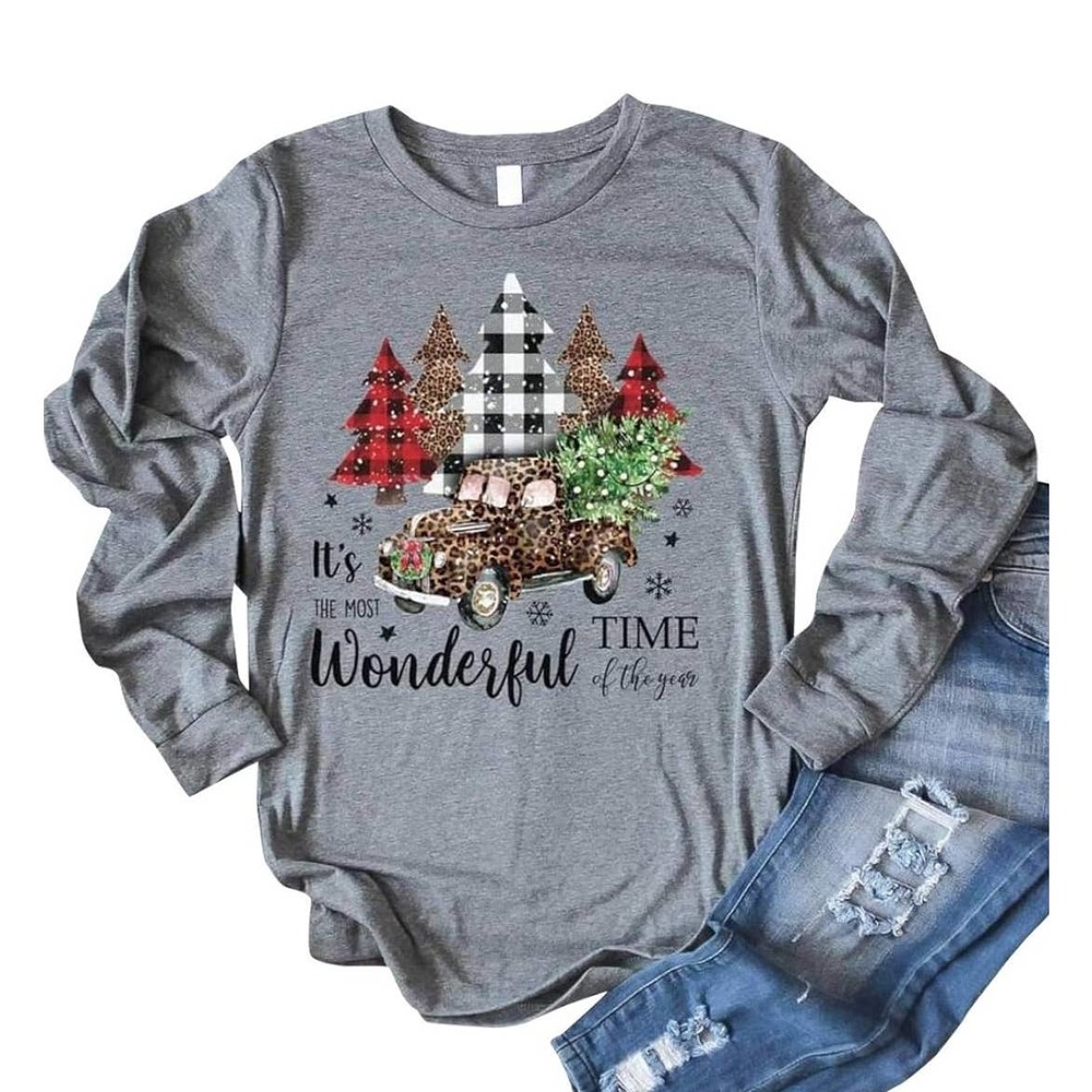 NWT/ In pkg. It's the Most Wonderful Time of the Year Long Sleeve Top Large